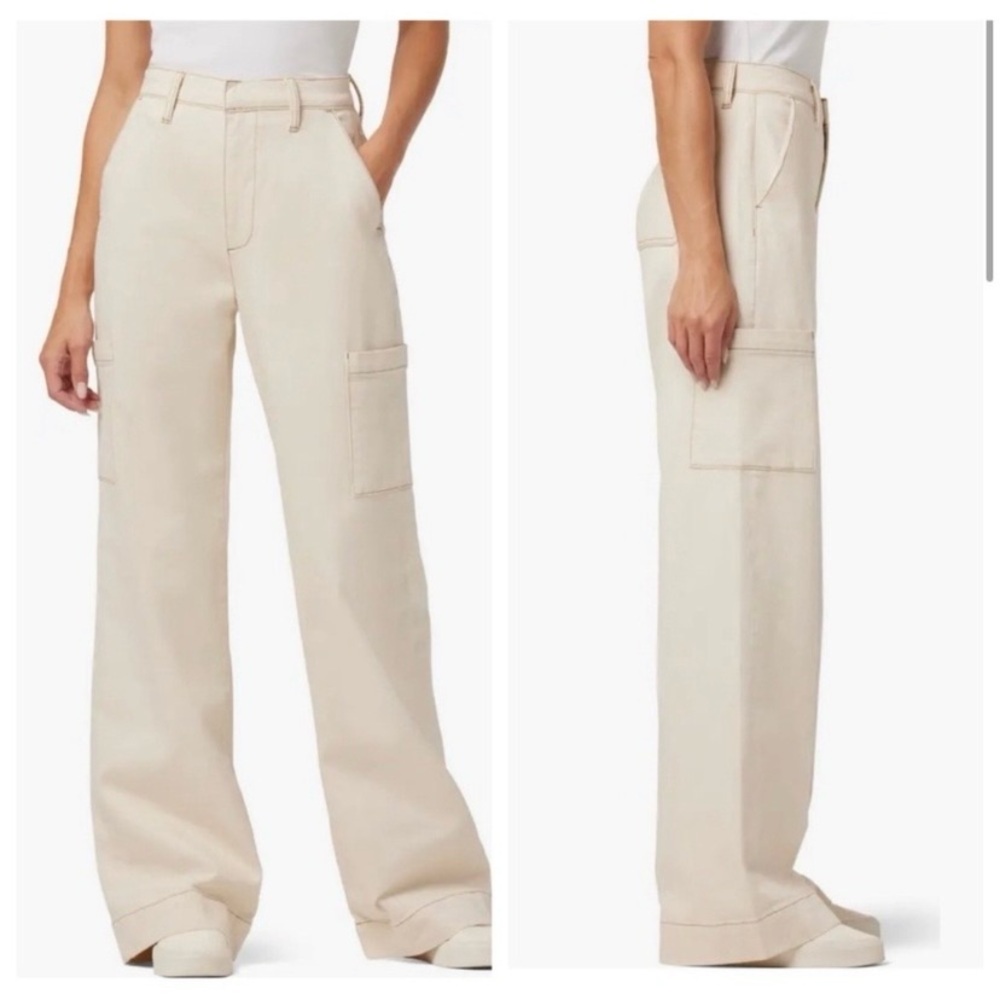 Joe’s Jeans Wide Leg Cargo Pants, in Ecru Size 27 - Picture 12 of 12